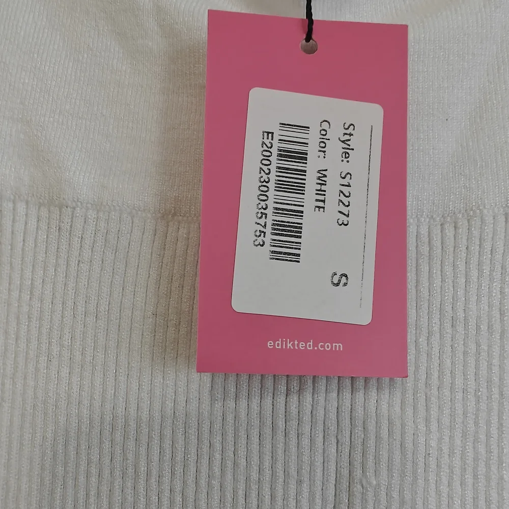 Edikted White Ribbed Knit Accessory - Picture 2 of 5